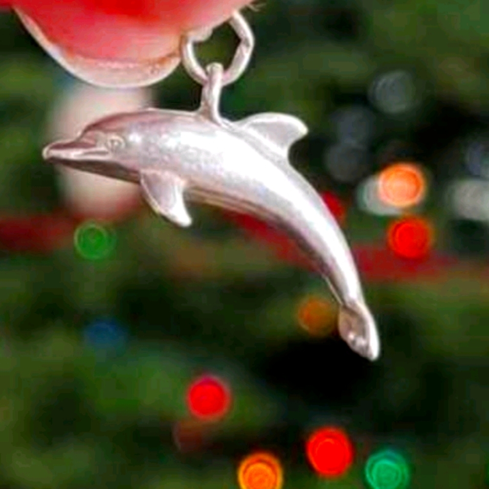 .925 sterling silver dolphin pendant for necklace